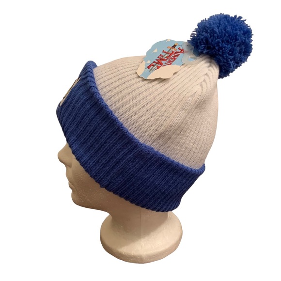 Adventure Time Cartoon Network Adult Cute Pom Pom Beanie Blue & White Kidcore - Picture 5 of 9